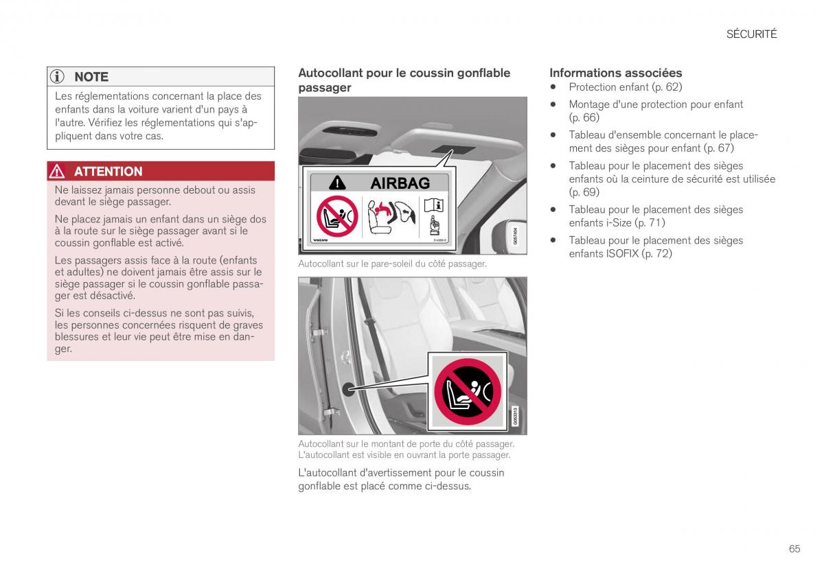 Volvo XC40 manuel du proprietaire / page 67