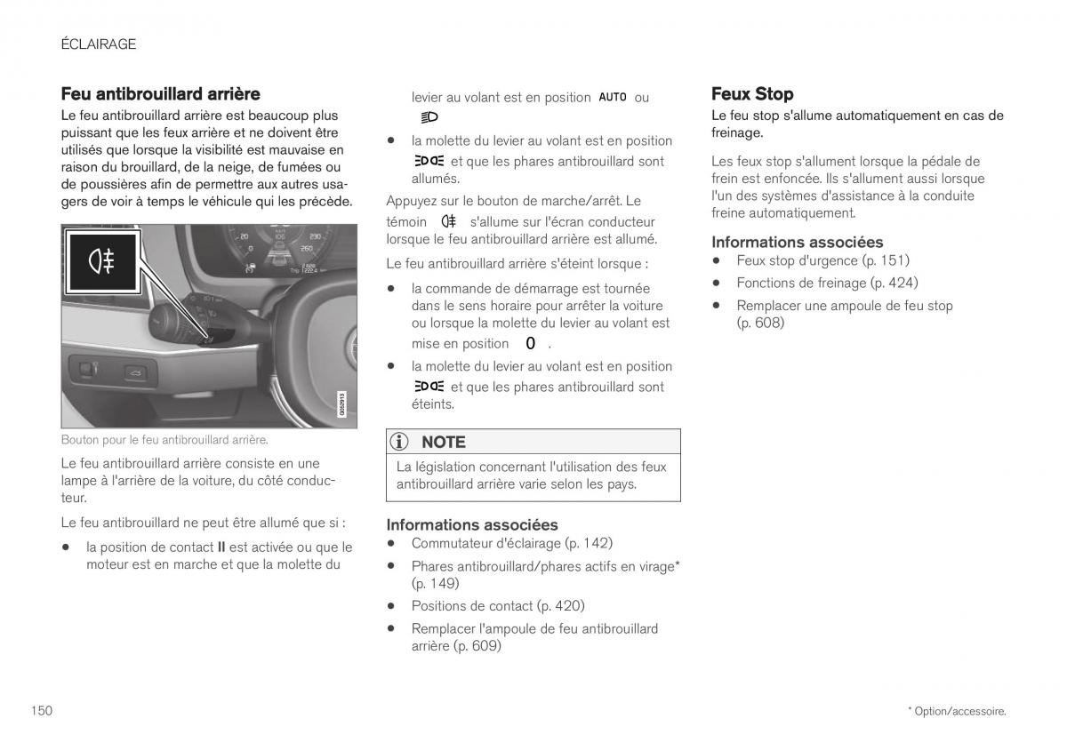 Volvo XC40 manuel du proprietaire / page 152