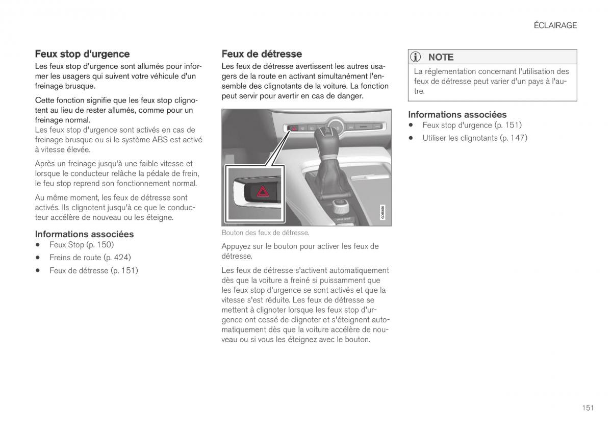 Volvo XC40 manuel du proprietaire / page 153