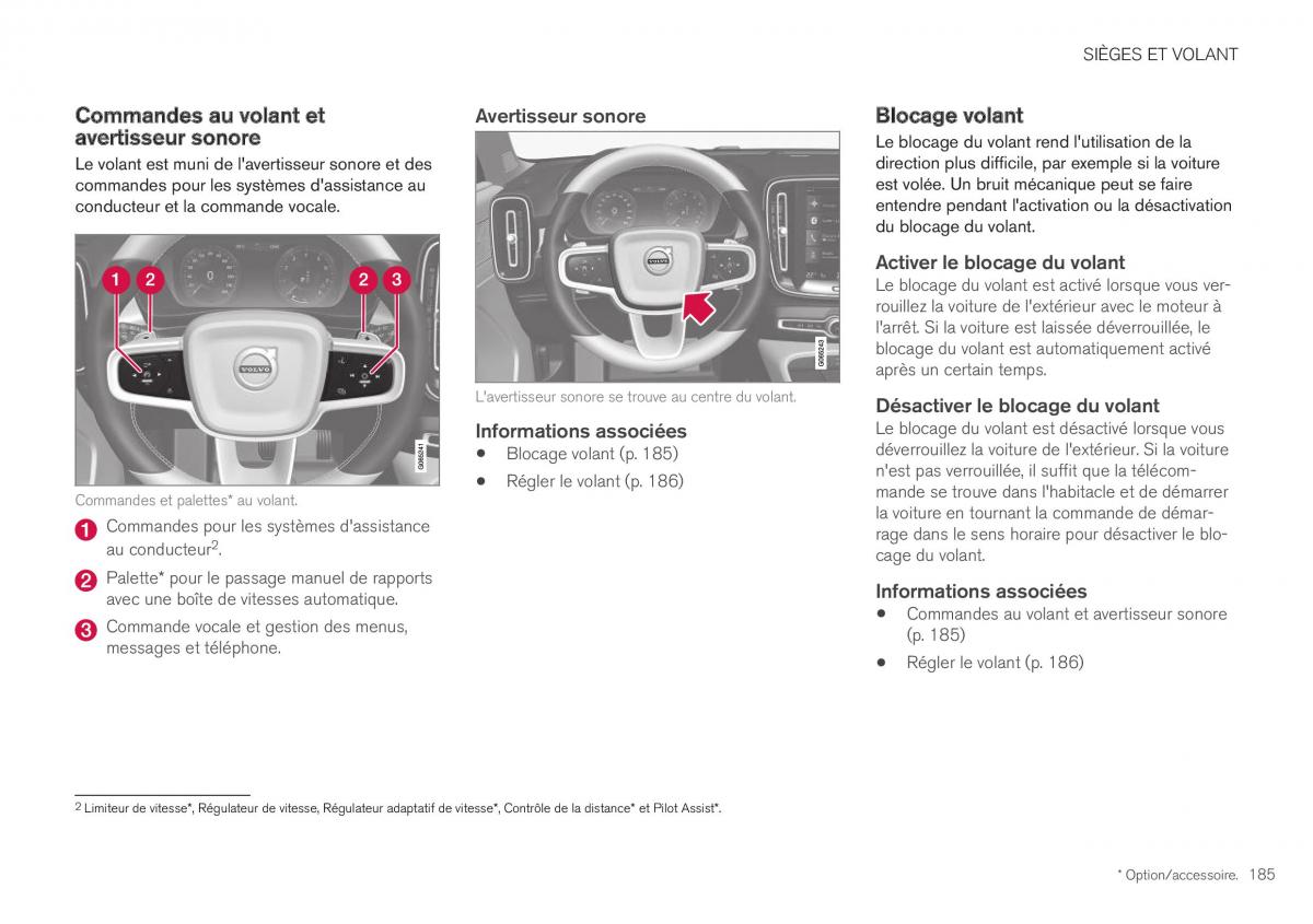 Volvo XC40 manuel du proprietaire / page 187