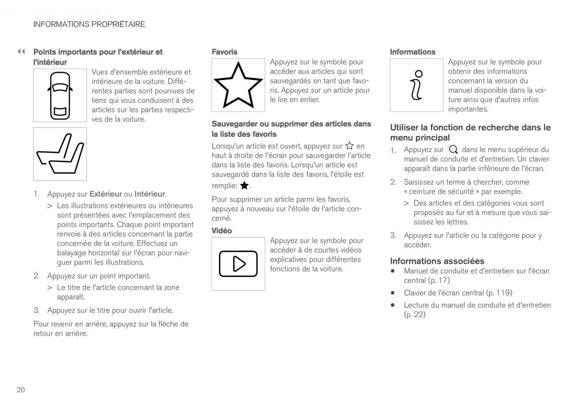 Volvo XC40 manuel du proprietaire / page 22