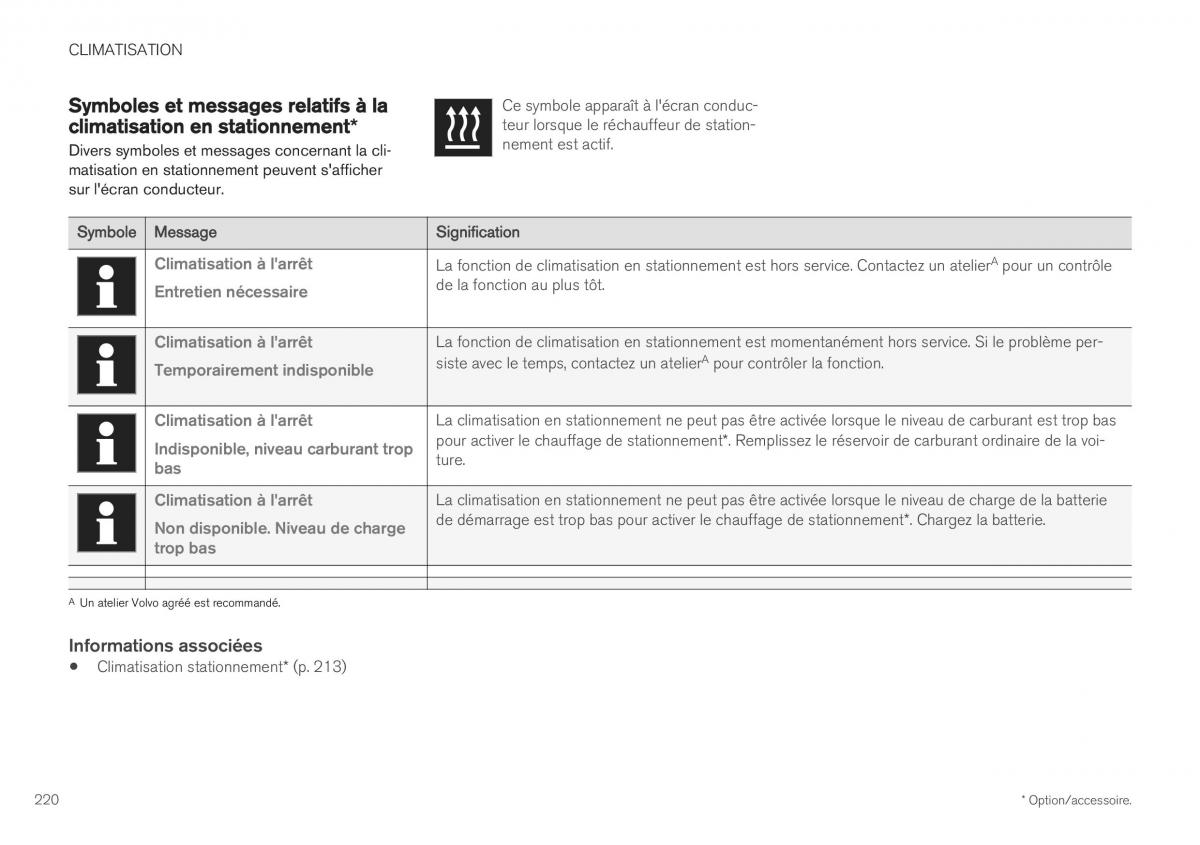 Volvo XC40 manuel du proprietaire / page 222