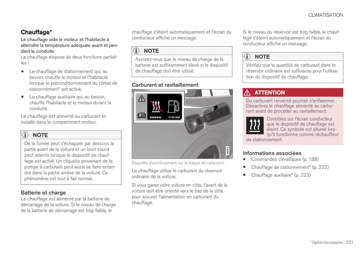 Volvo XC40 manuel du proprietaire / page 223