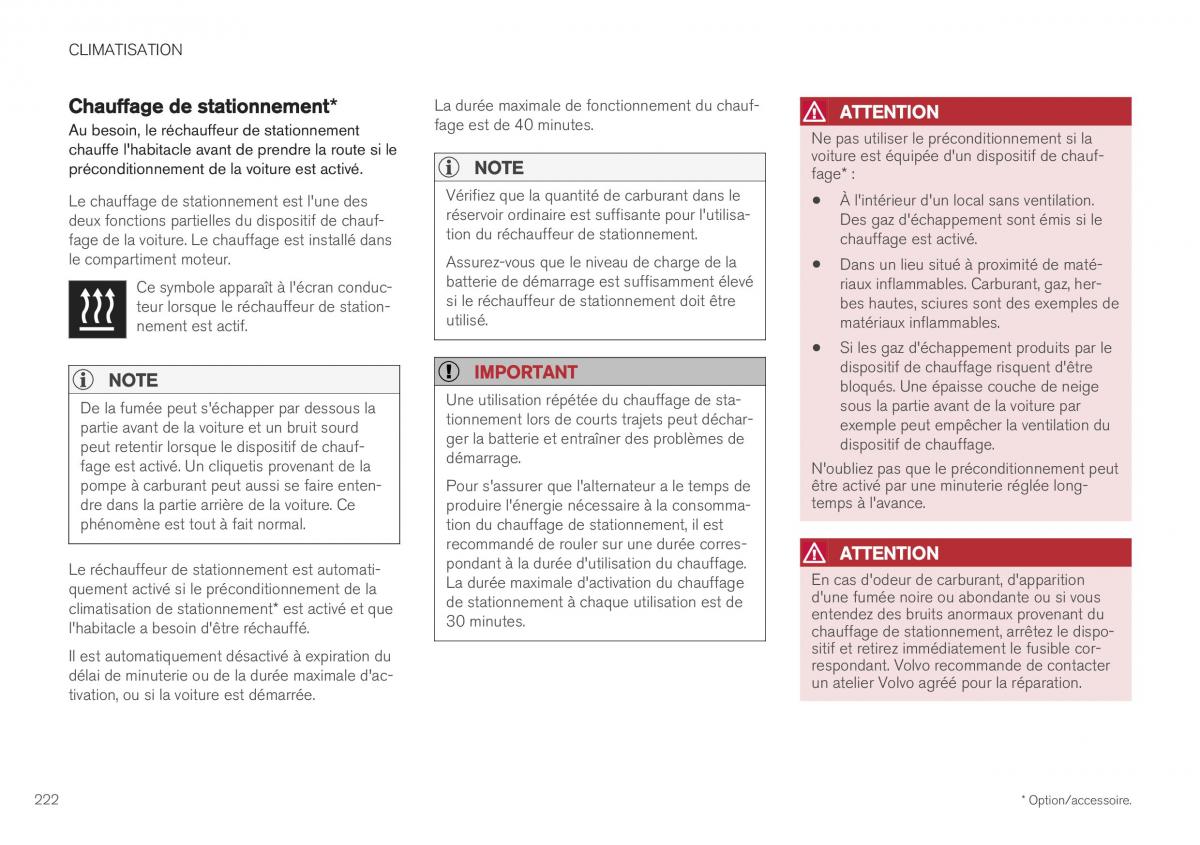 Volvo XC40 manuel du proprietaire / page 224