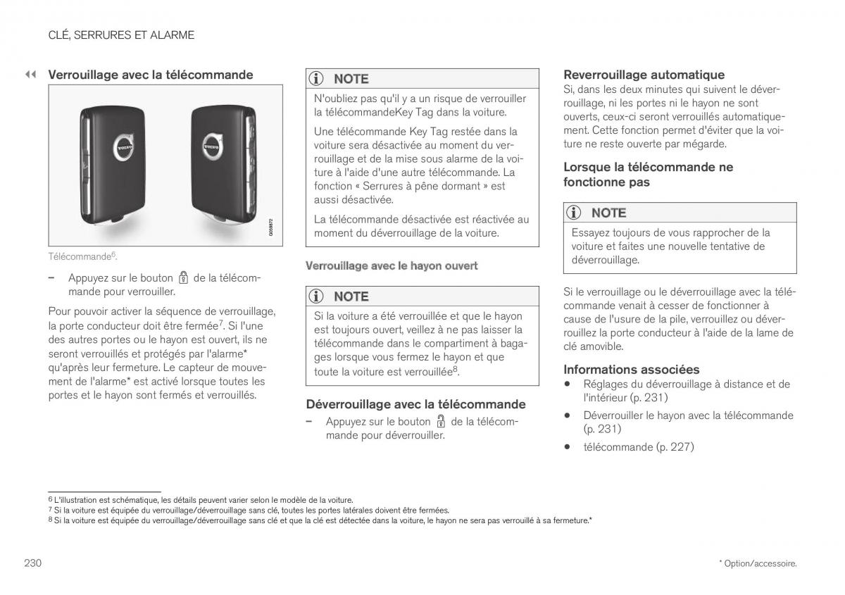 Volvo XC40 manuel du proprietaire / page 232