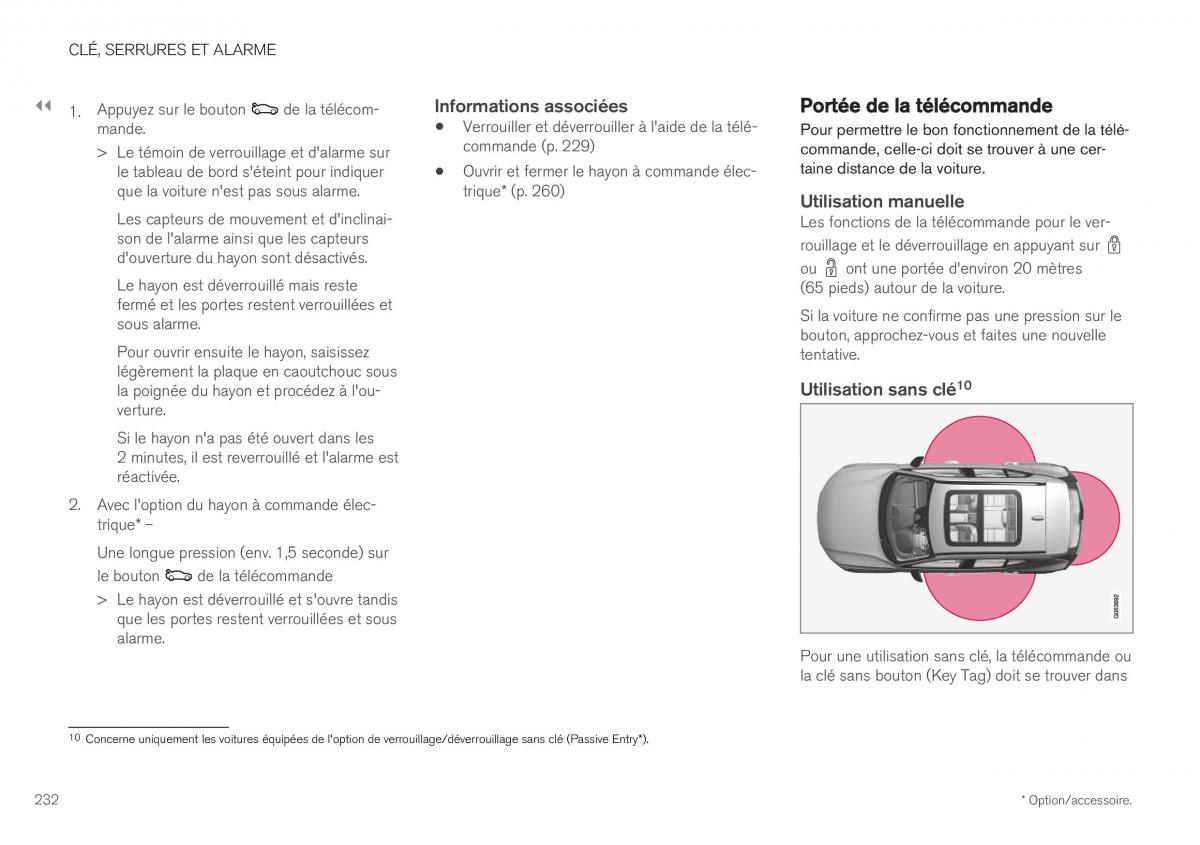 Volvo XC40 manuel du proprietaire / page 234