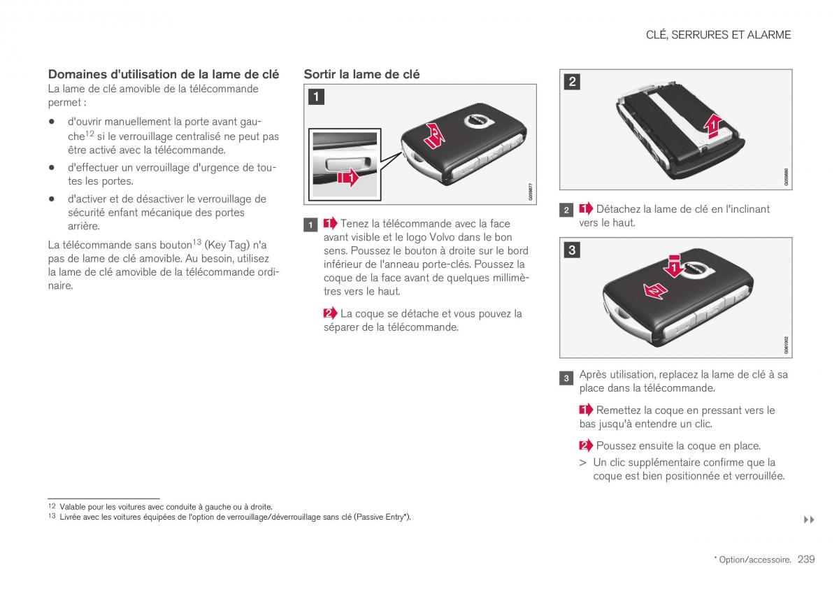 Volvo XC40 manuel du proprietaire / page 241