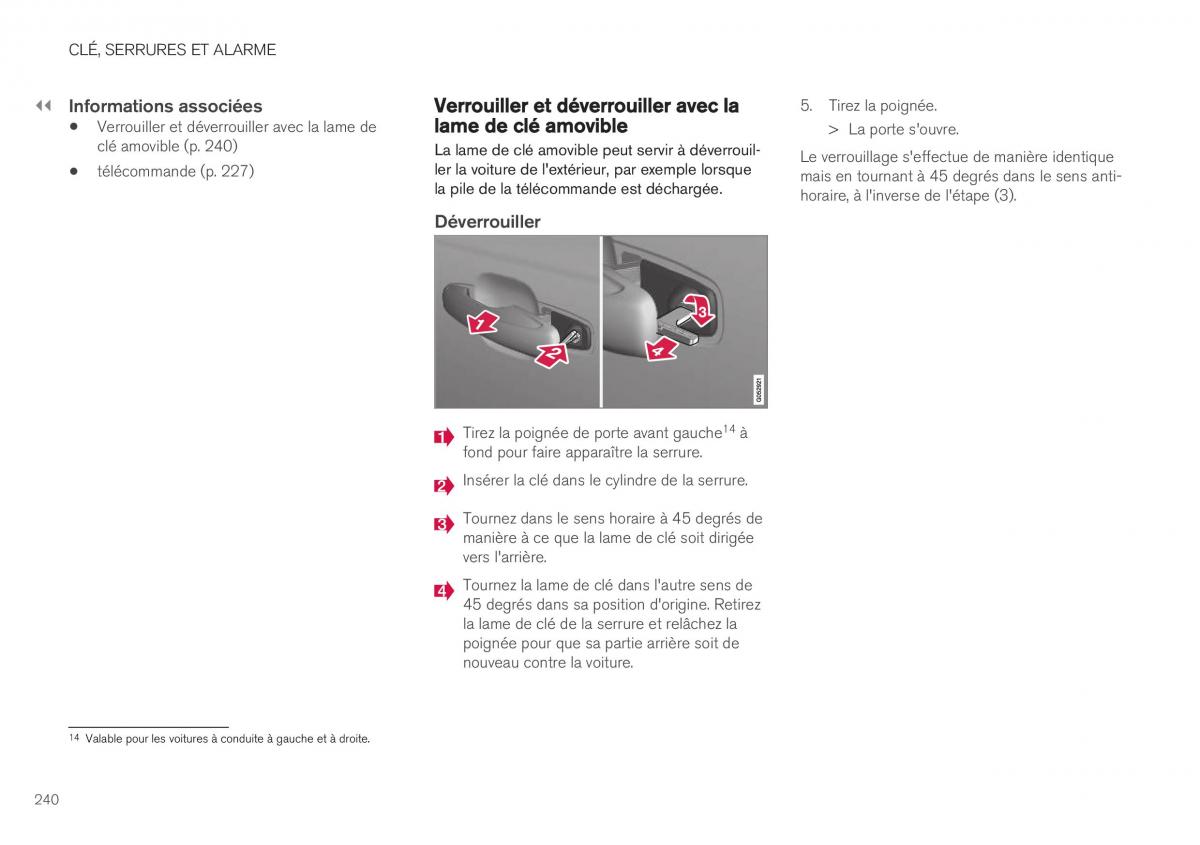 Volvo XC40 manuel du proprietaire / page 242