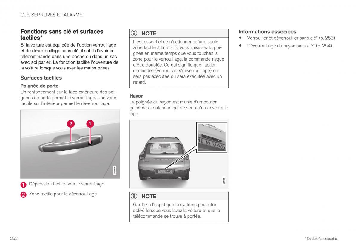 Volvo XC40 manuel du proprietaire / page 254