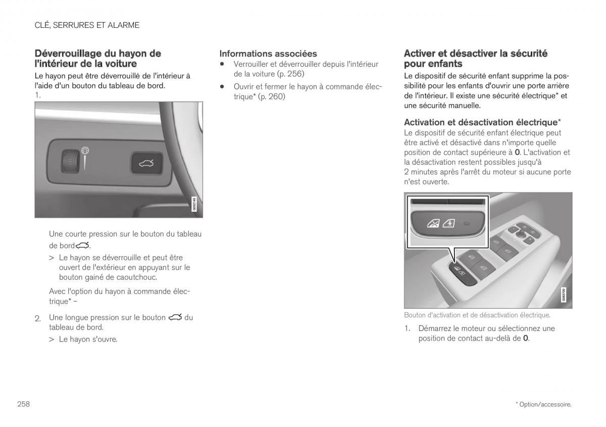 Volvo XC40 manuel du proprietaire / page 260