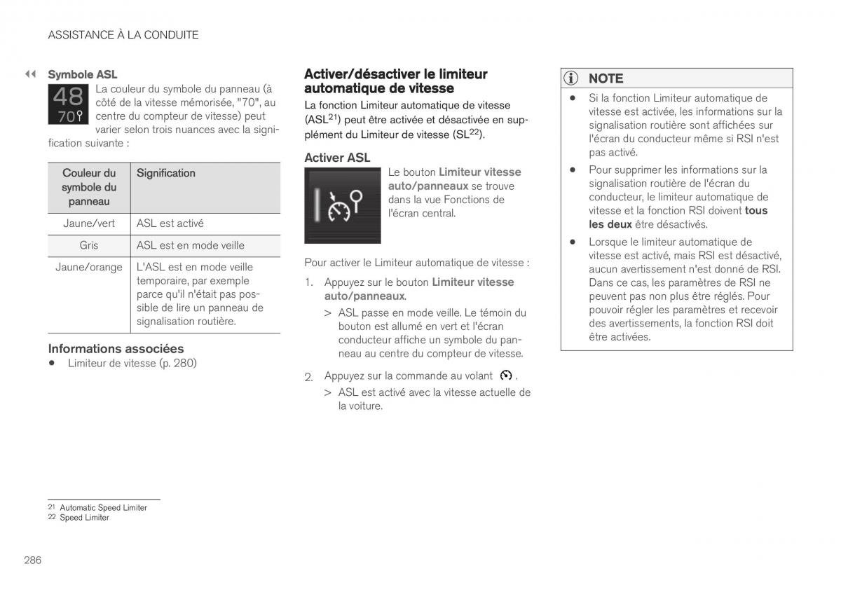 Volvo XC40 manuel du proprietaire / page 288