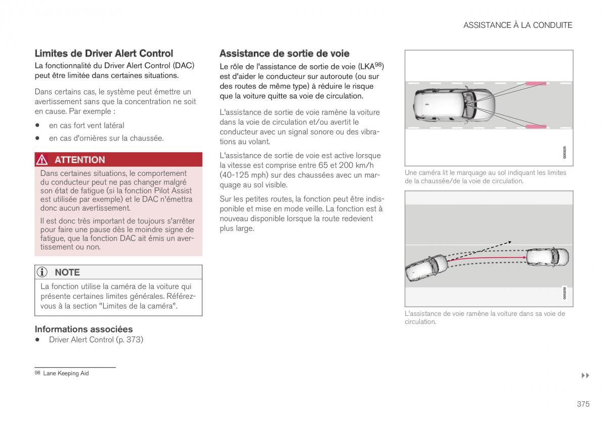 Volvo XC40 manuel du proprietaire / page 377