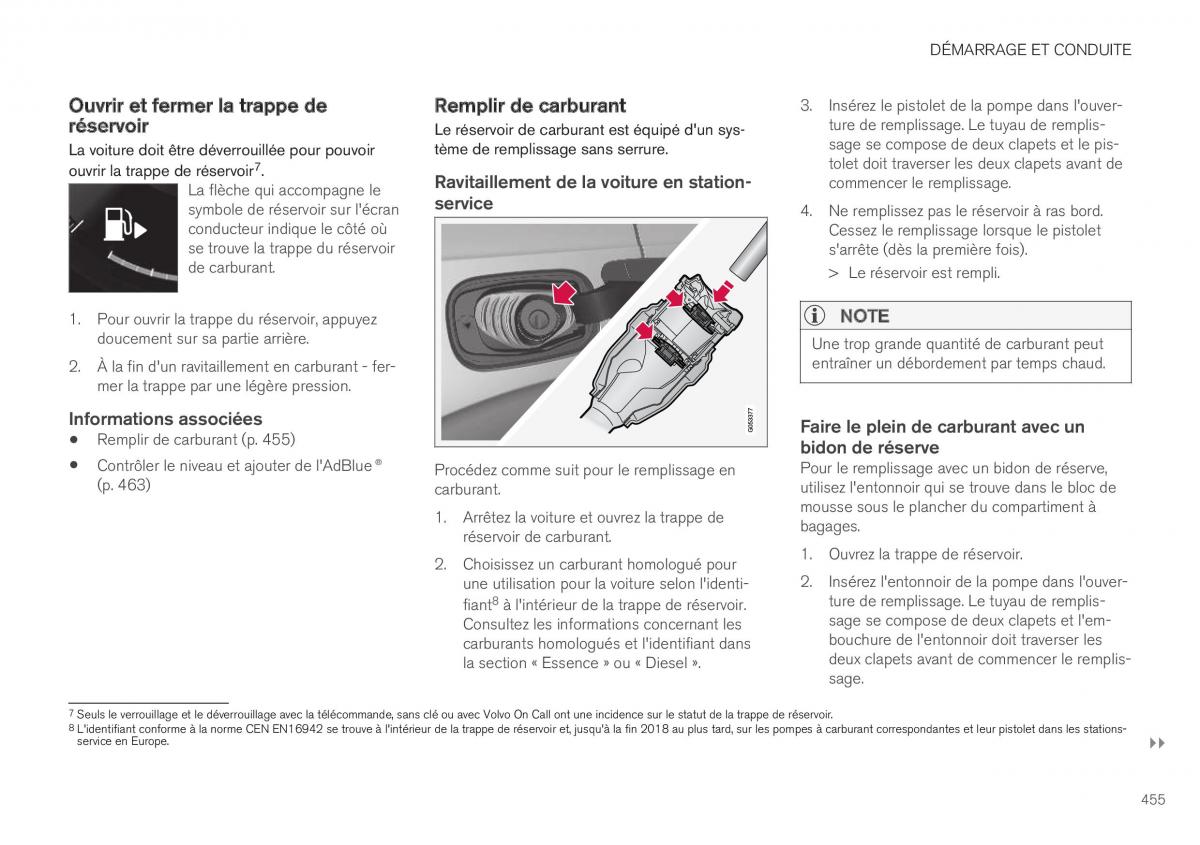 Volvo XC40 manuel du proprietaire / page 457