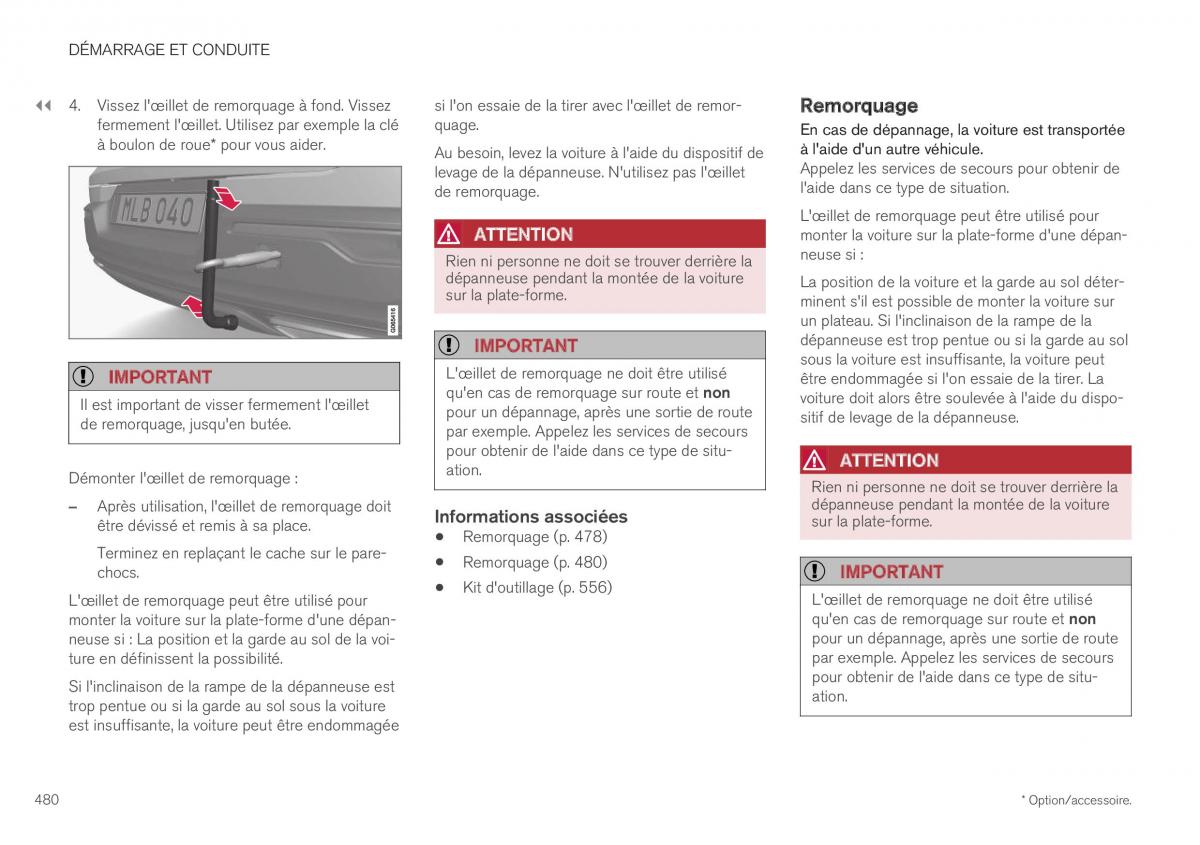 Volvo XC40 manuel du proprietaire / page 482