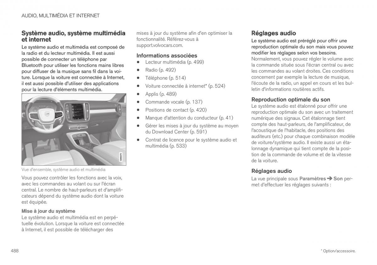 Volvo XC40 manuel du proprietaire / page 490