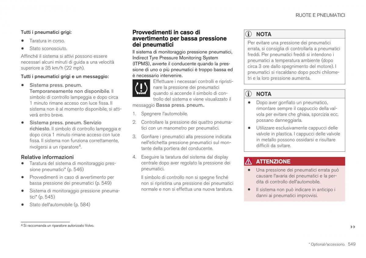 Volvo XC40 manuale del proprietario / page 551