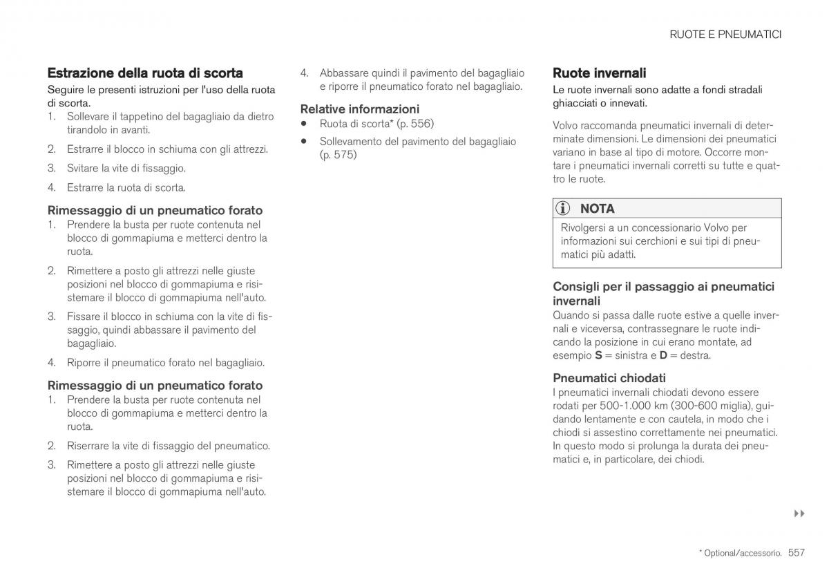 Volvo XC40 manuale del proprietario / page 559