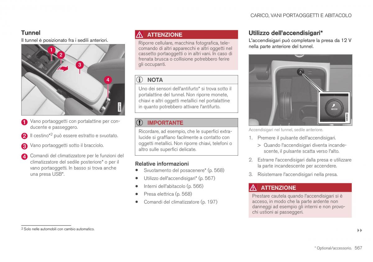 Volvo XC40 manuale del proprietario / page 569