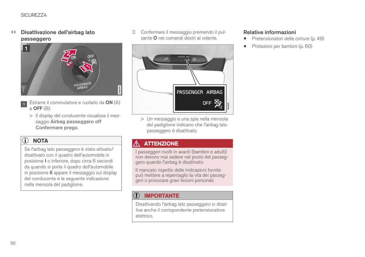 Volvo XC40 manuale del proprietario / page 58