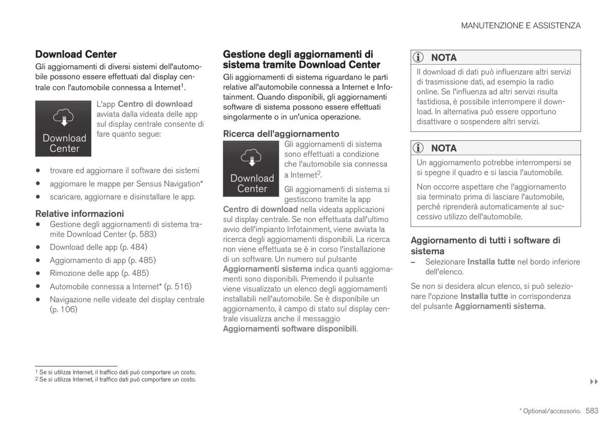 Volvo XC40 manuale del proprietario / page 585