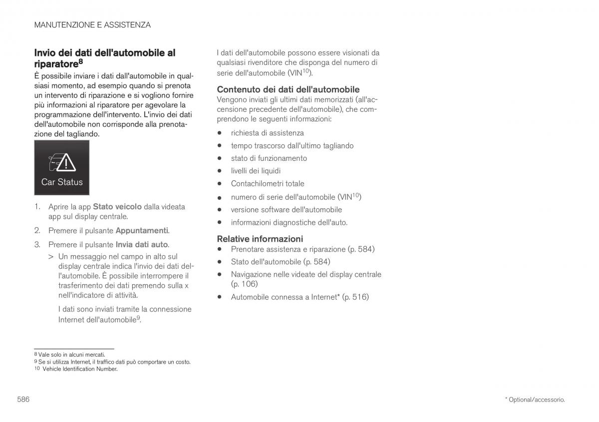 Volvo XC40 manuale del proprietario / page 588