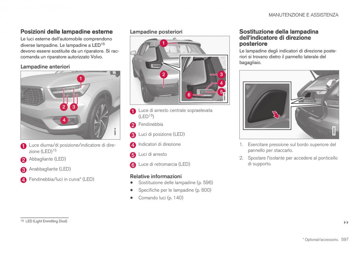 Volvo XC40 manuale del proprietario / page 599