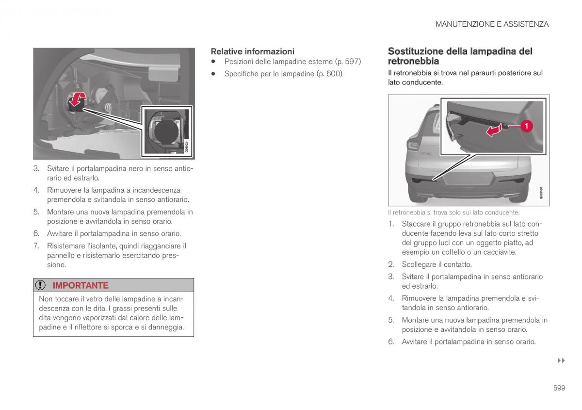 Volvo XC40 manuale del proprietario / page 601