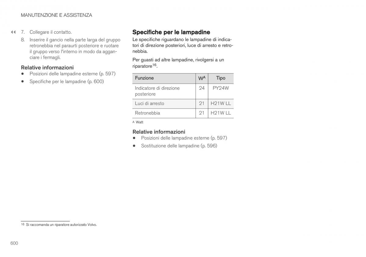 Volvo XC40 manuale del proprietario / page 602