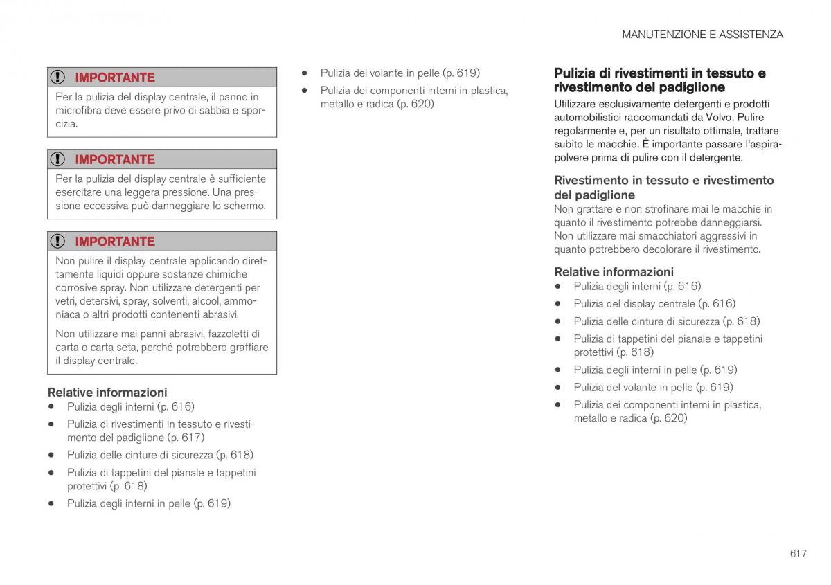 Volvo XC40 manuale del proprietario / page 619