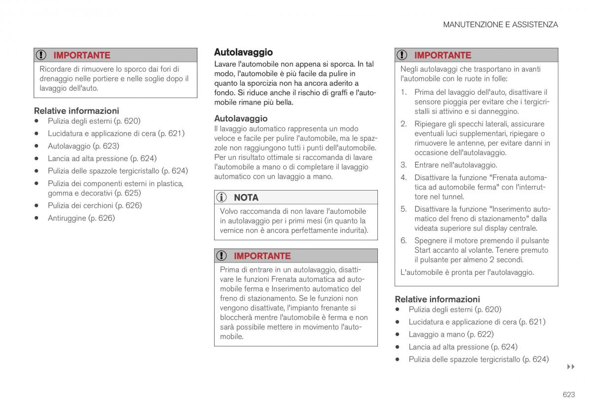 Volvo XC40 manuale del proprietario / page 625