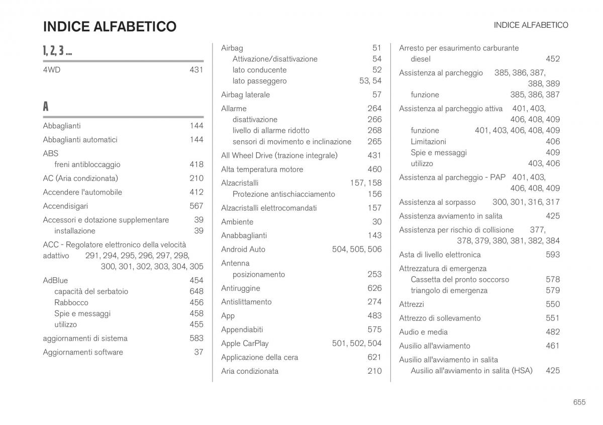 Volvo XC40 manuale del proprietario / page 657