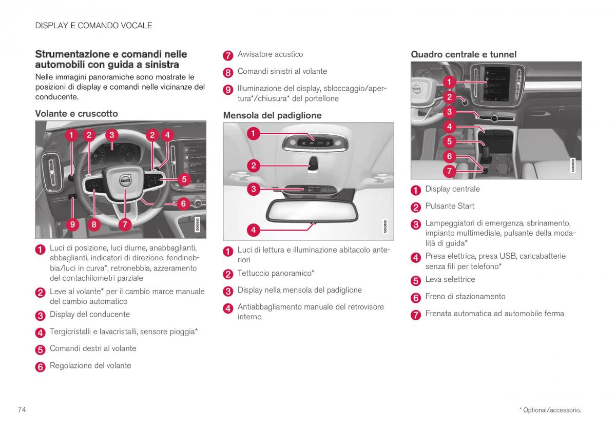 Volvo XC40 manuale del proprietario / page 76