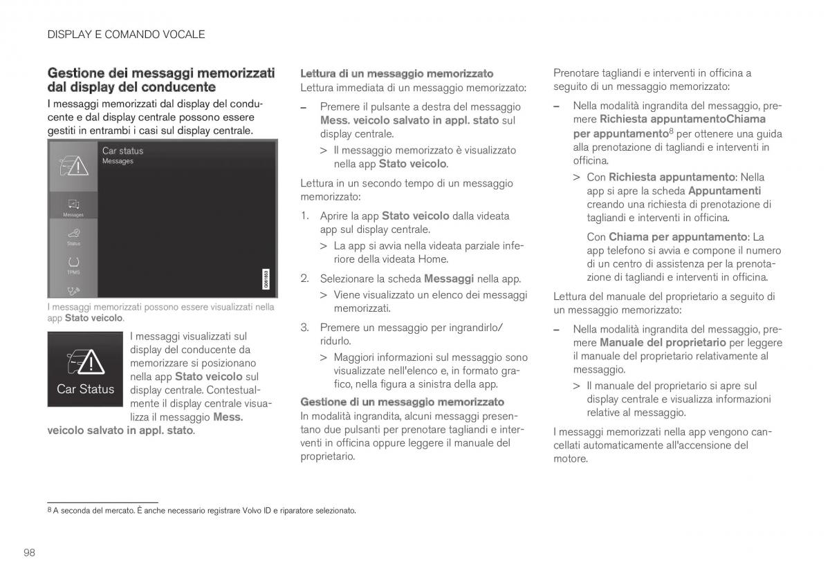 Volvo XC40 manuale del proprietario / page 100