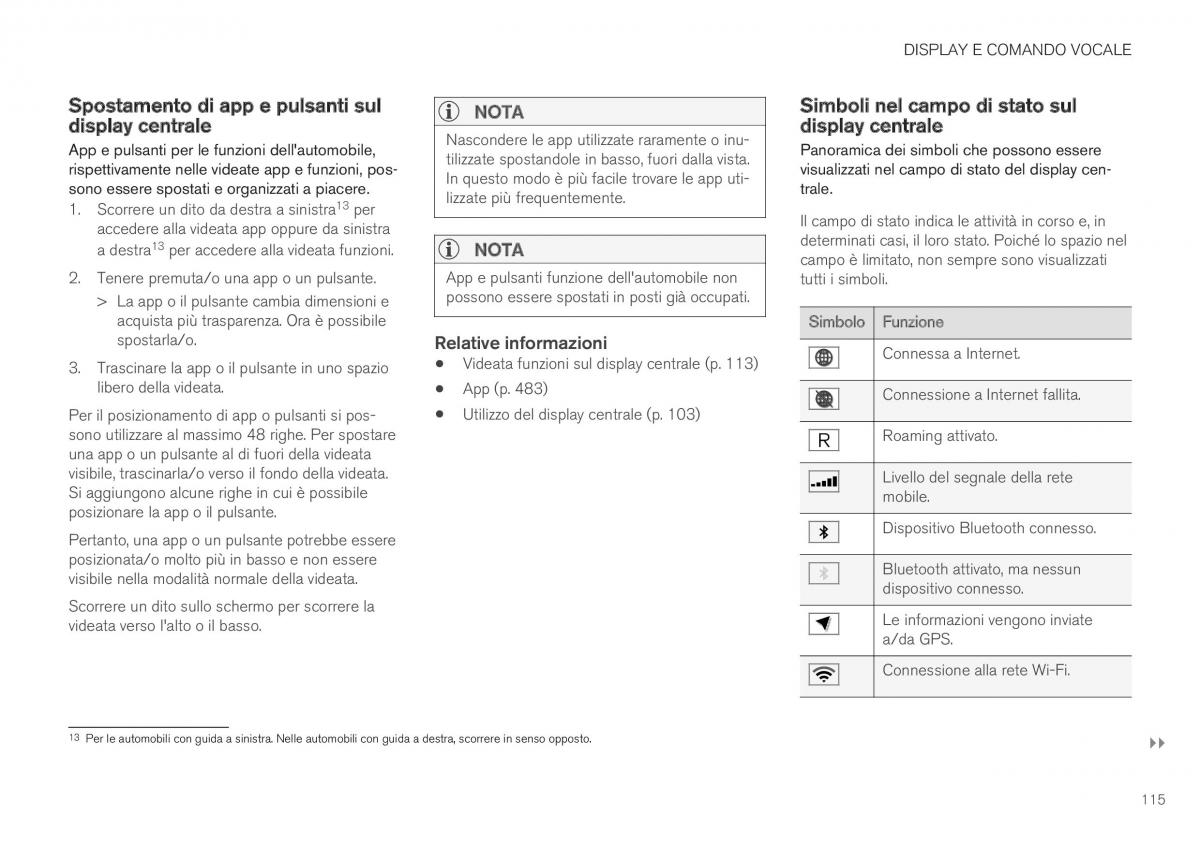 Volvo XC40 manuale del proprietario / page 117