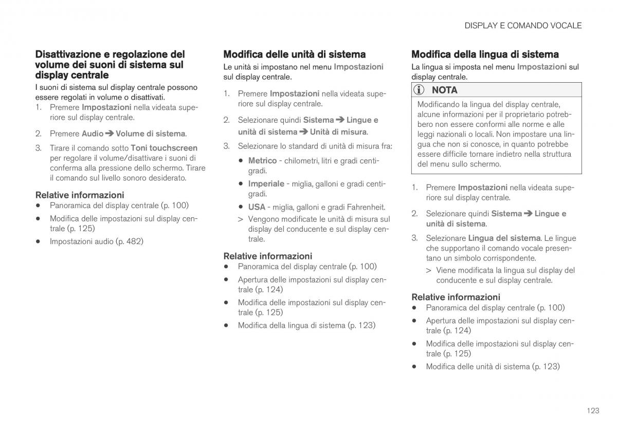 Volvo XC40 manuale del proprietario / page 125