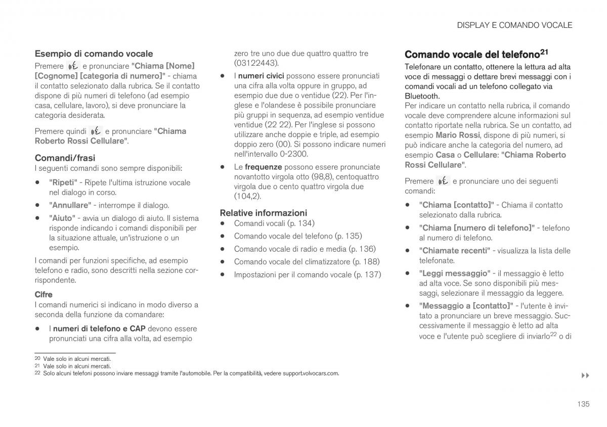 Volvo XC40 manuale del proprietario / page 137