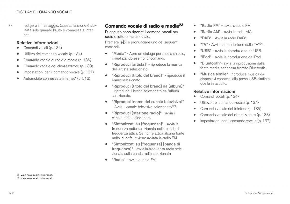 Volvo XC40 manuale del proprietario / page 138