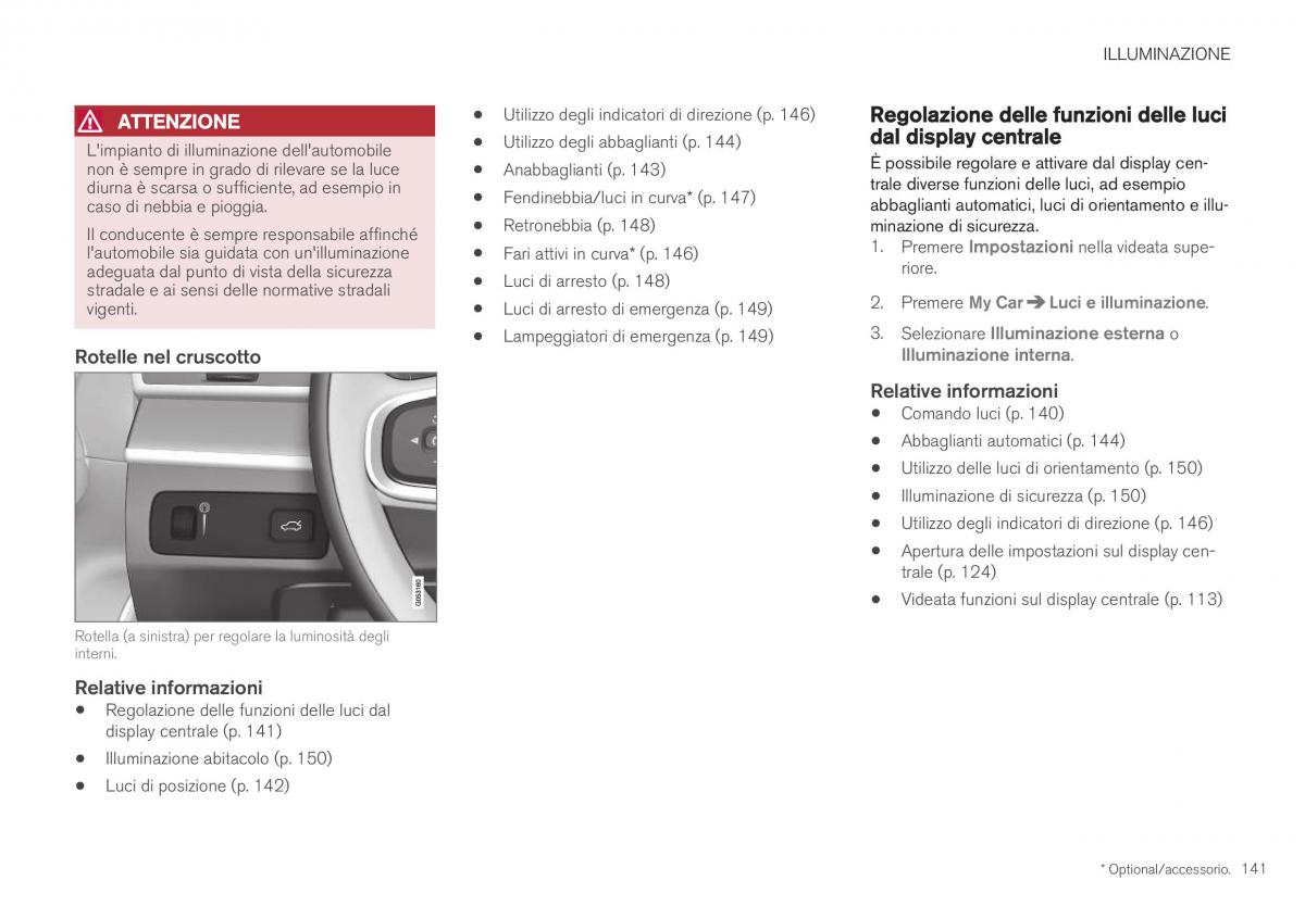 Volvo XC40 manuale del proprietario / page 143