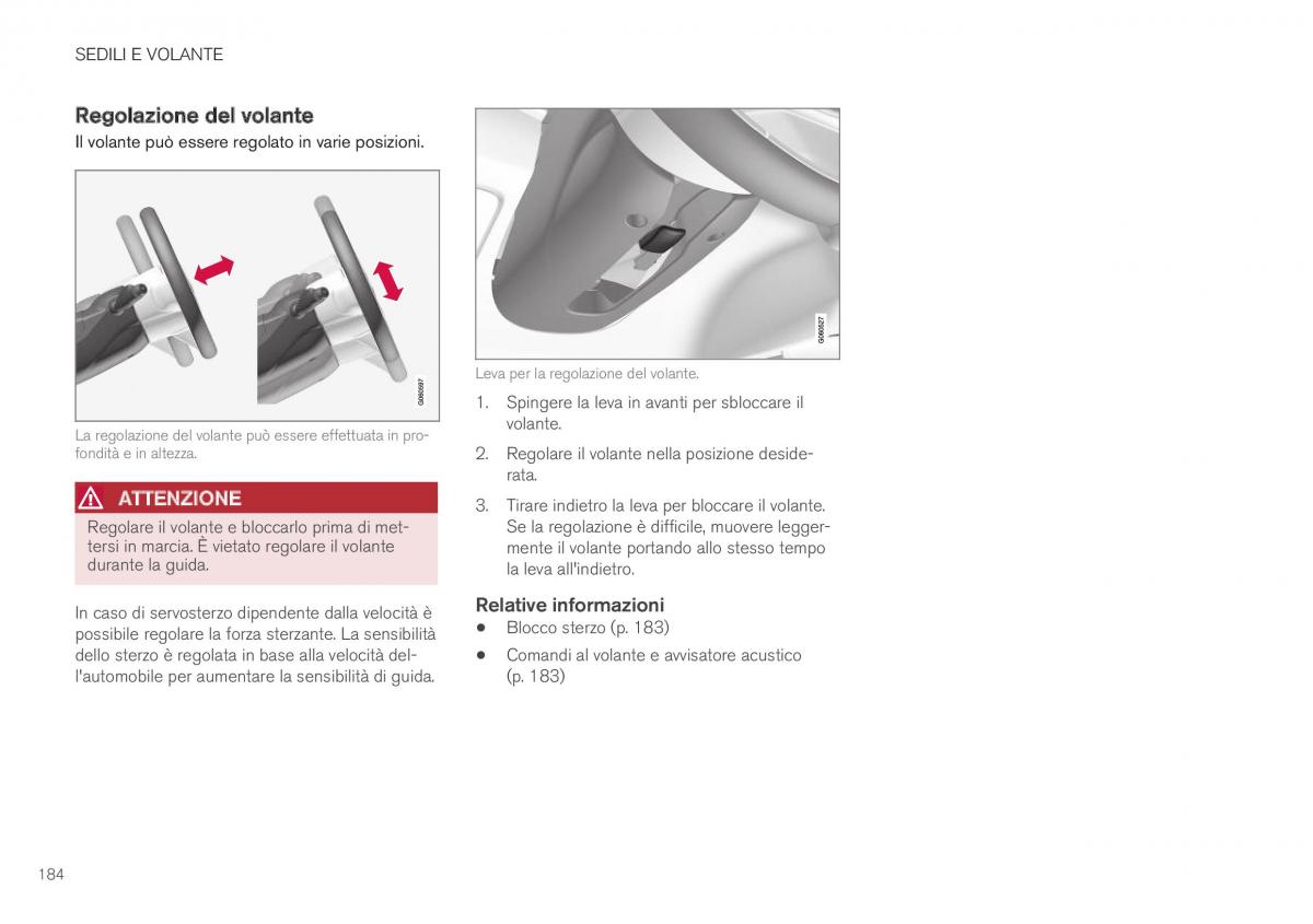 Volvo XC40 manuale del proprietario / page 186