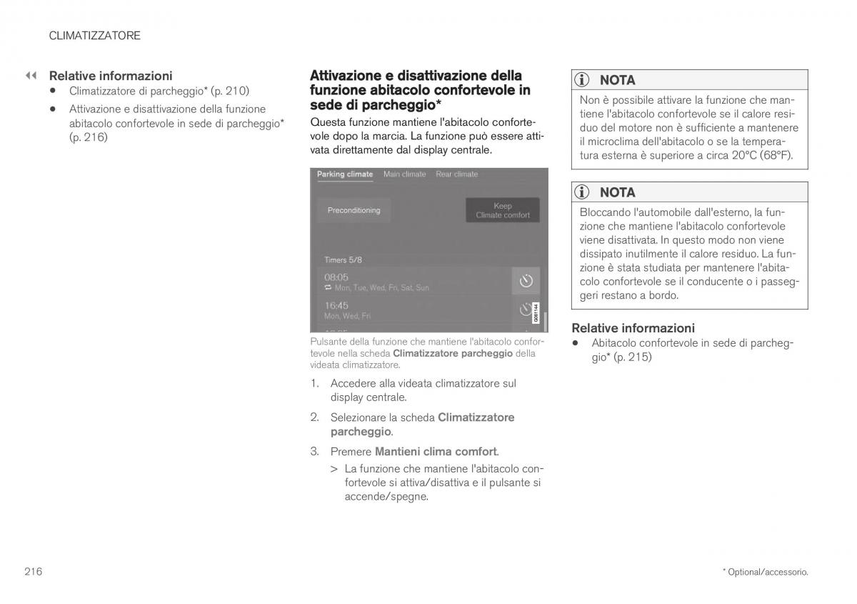 Volvo XC40 manuale del proprietario / page 218