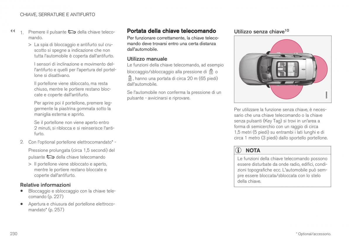 Volvo XC40 manuale del proprietario / page 232