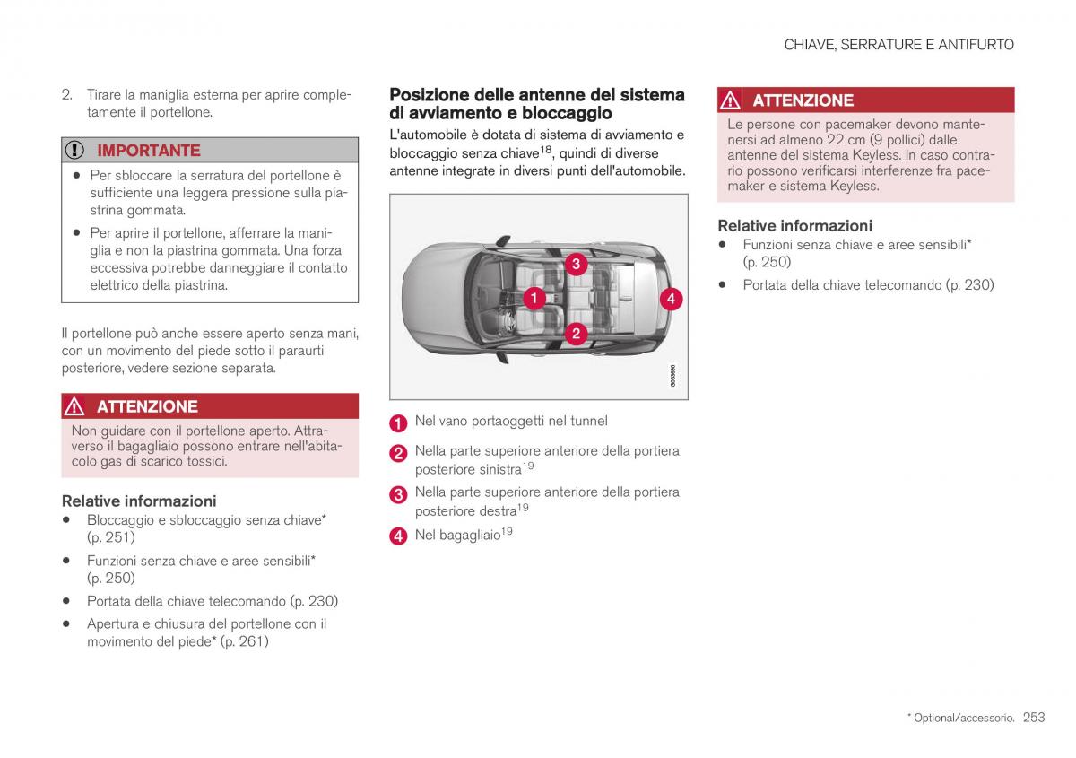 Volvo XC40 manuale del proprietario / page 255