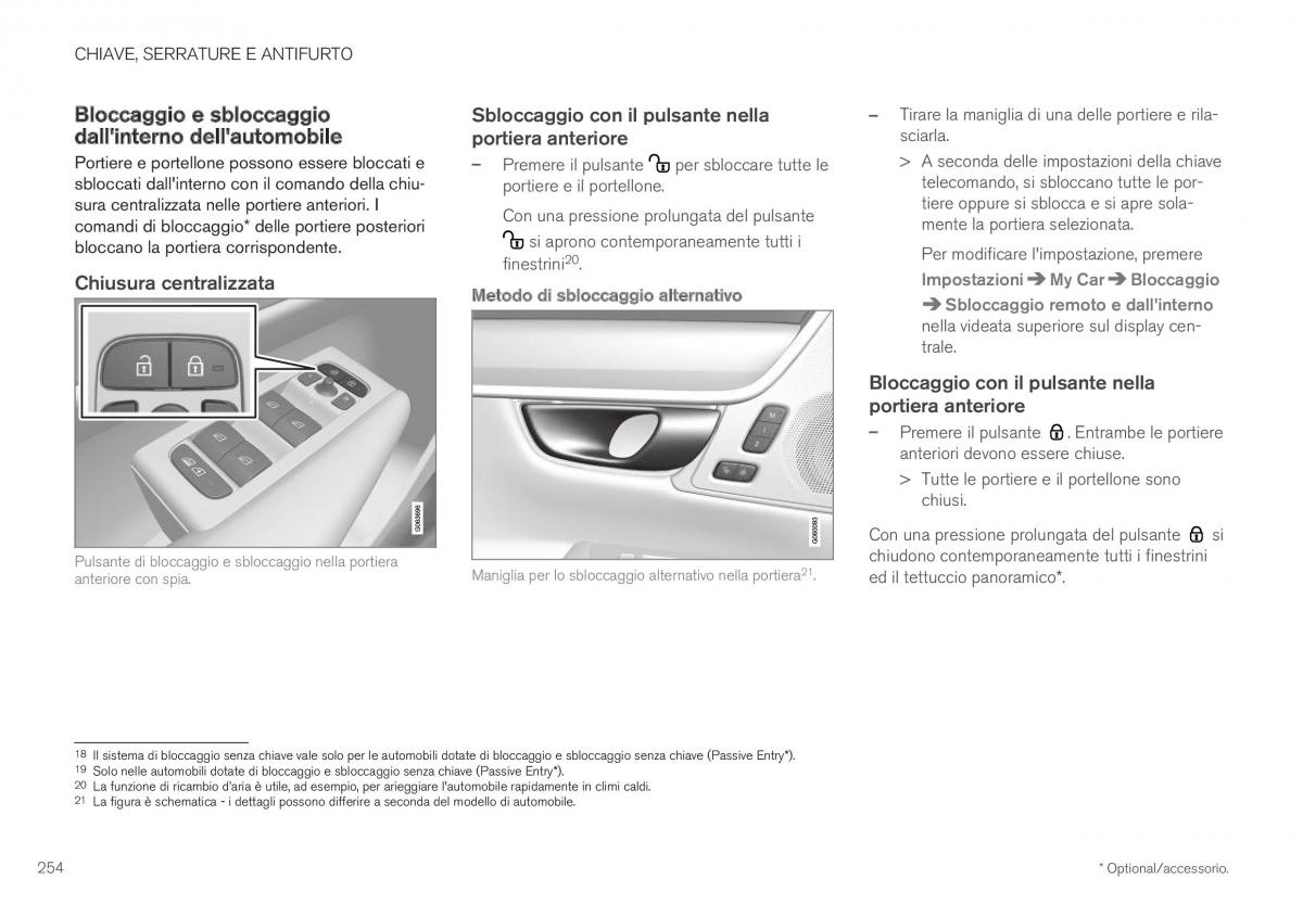 Volvo XC40 manuale del proprietario / page 256