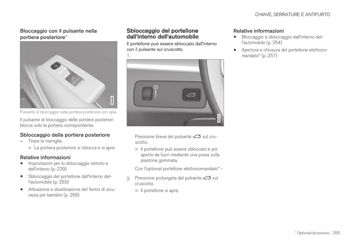 Volvo XC40 manuale del proprietario / page 257