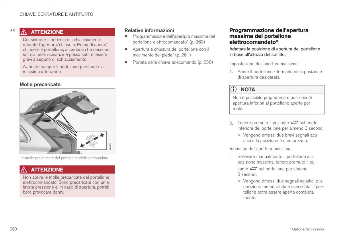 Volvo XC40 manuale del proprietario / page 262