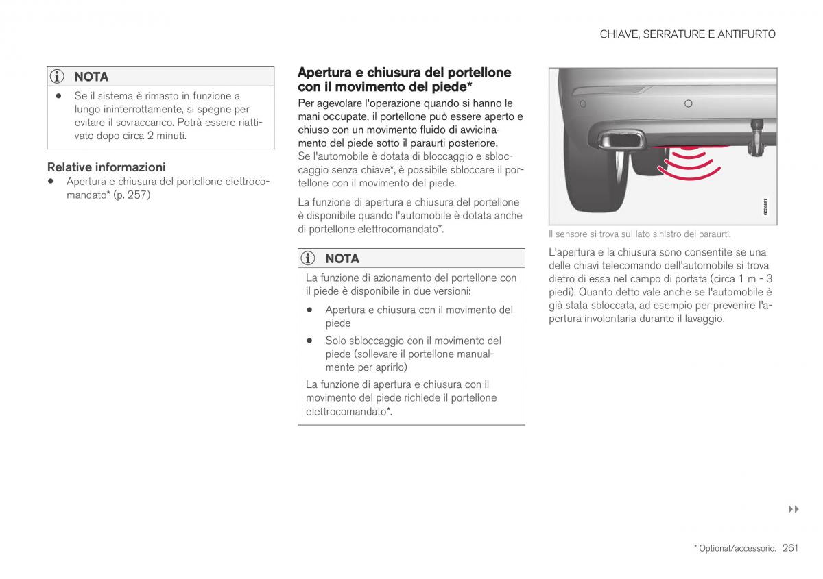 Volvo XC40 manuale del proprietario / page 263