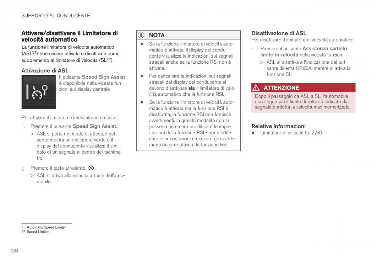 Volvo XC40 manuale del proprietario / page 286