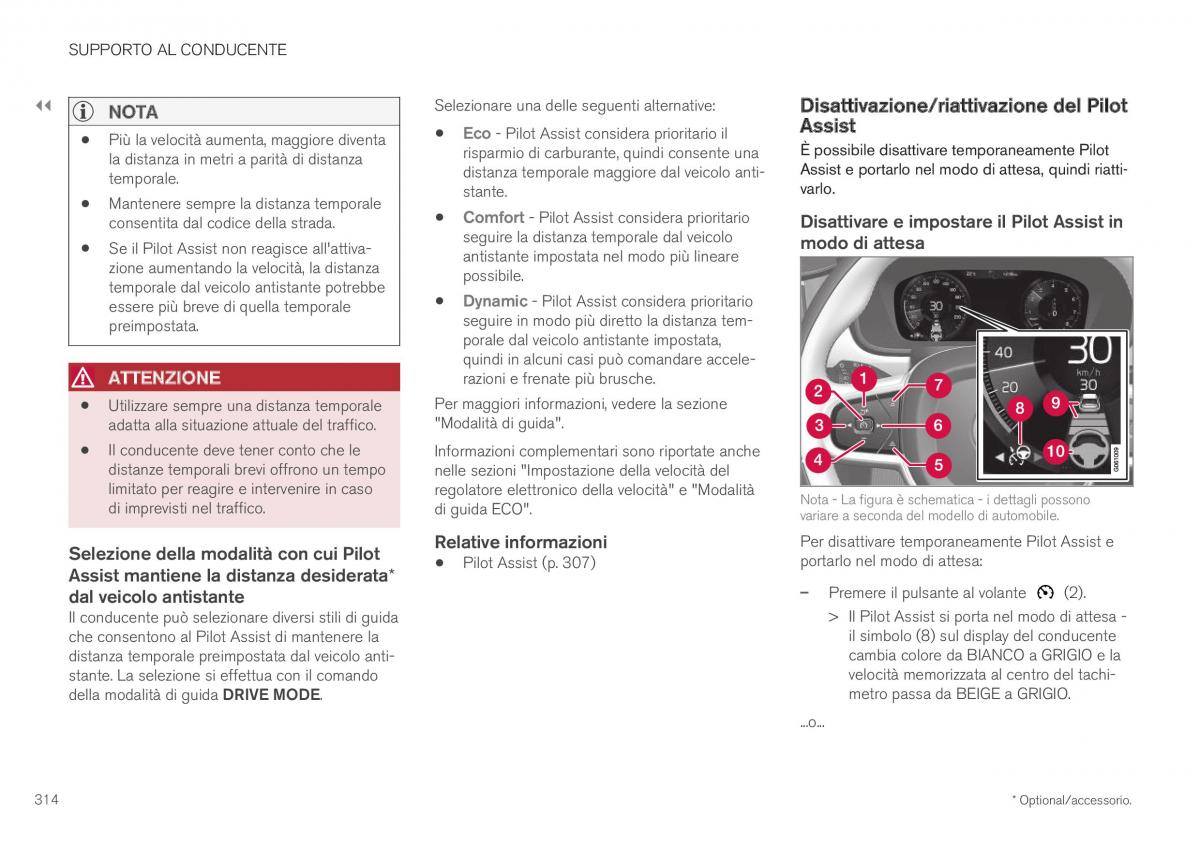 Volvo XC40 manuale del proprietario / page 316