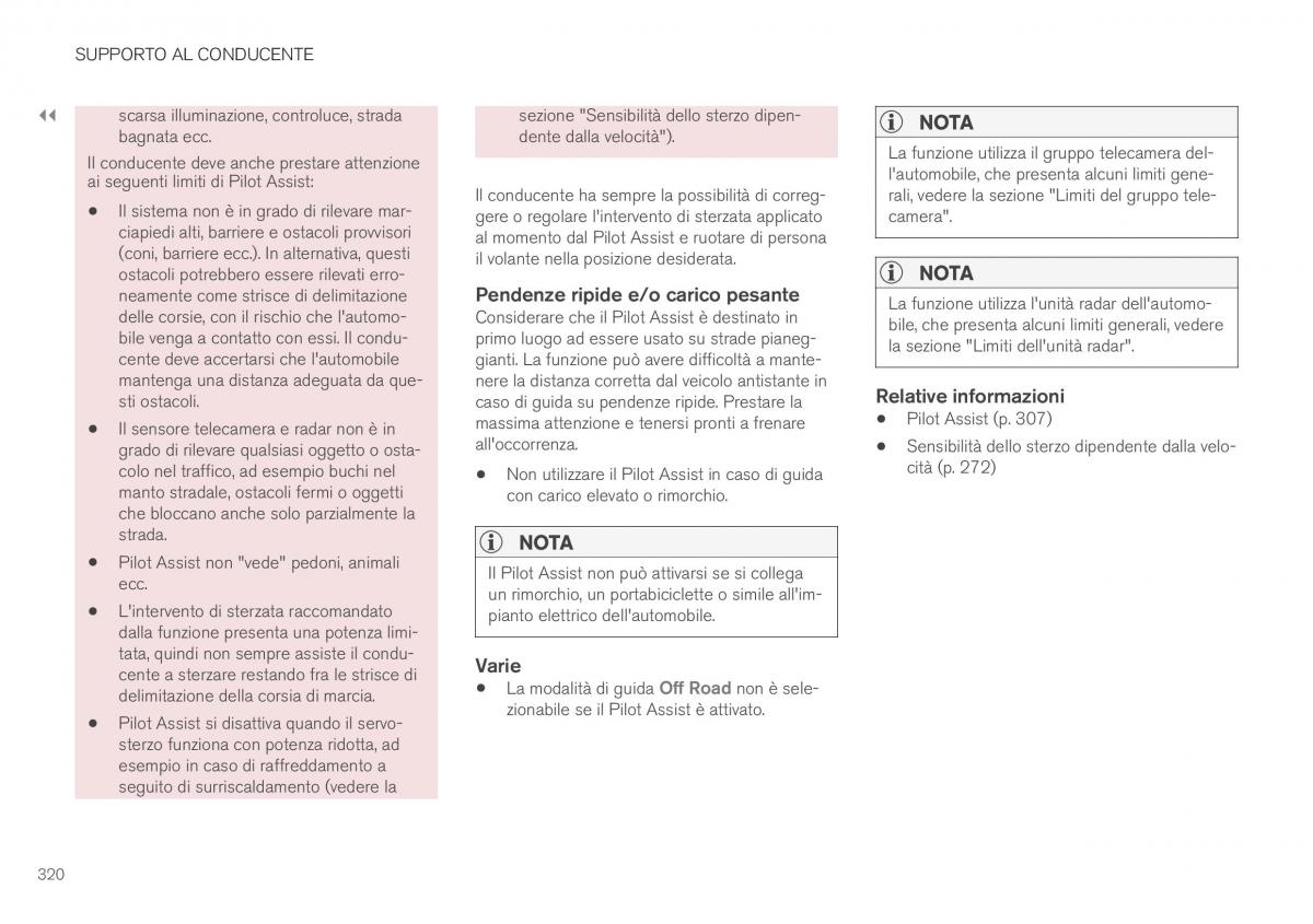 Volvo XC40 manuale del proprietario / page 322