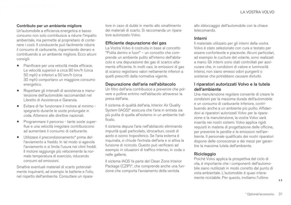 Volvo XC40 manuale del proprietario / page 33